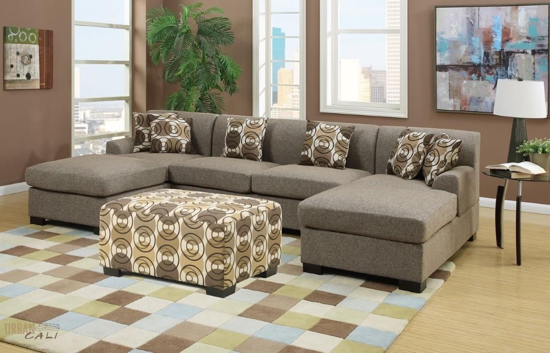 Sofa : Sectional Sofa With Chaise Lounge Light Blue Sectional Sofa Regarding Blue U Shaped Sectionals (Photo 6 of 15)