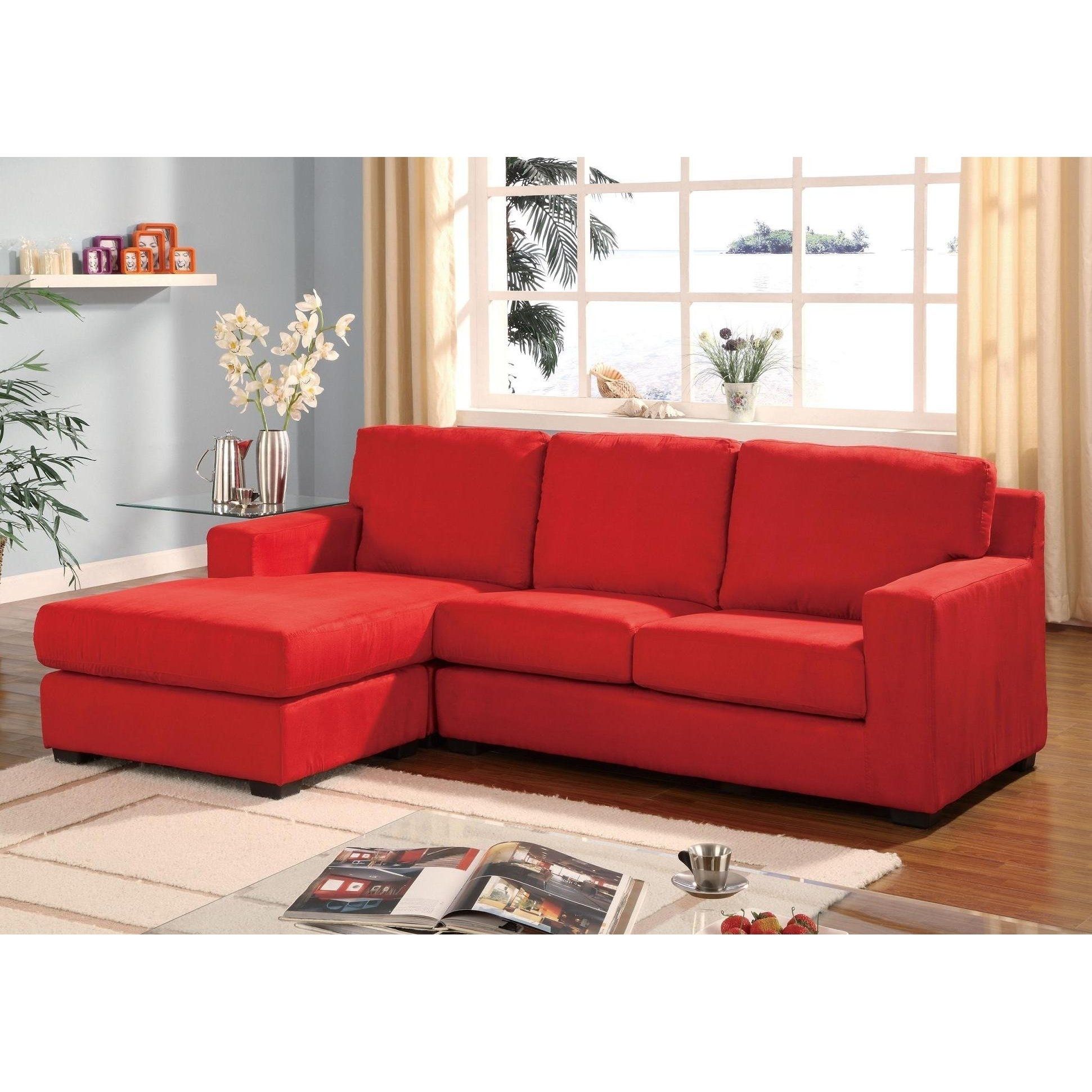 Sofas: Red Sectional Sofa | Reclining Sectional Sofas For Small Inside Red Leather Sectionals With Chaise (View 9 of 15)