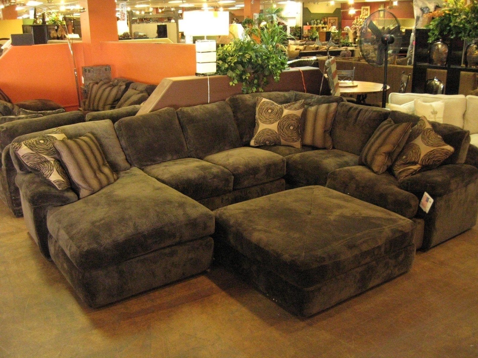 Stylish Sectional Sofa With Oversized Ottoman Mediasupload For Sectional Sofas With Oversized Ottoman 