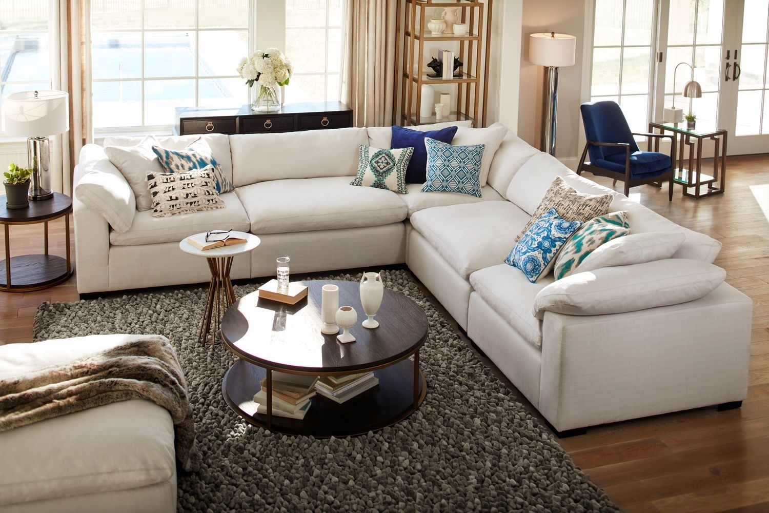 The Plush Sectional Collection – Anders Ivory | Value City Furniture Inside Plush Sectional Sofas (View 3 of 10)