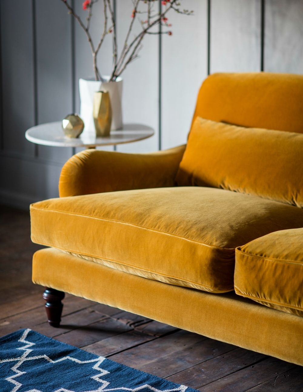 Three Seater Or Two Seater Velvet Sofa | Rose & Grey Inside Velvet Sofas (View 4 of 10)