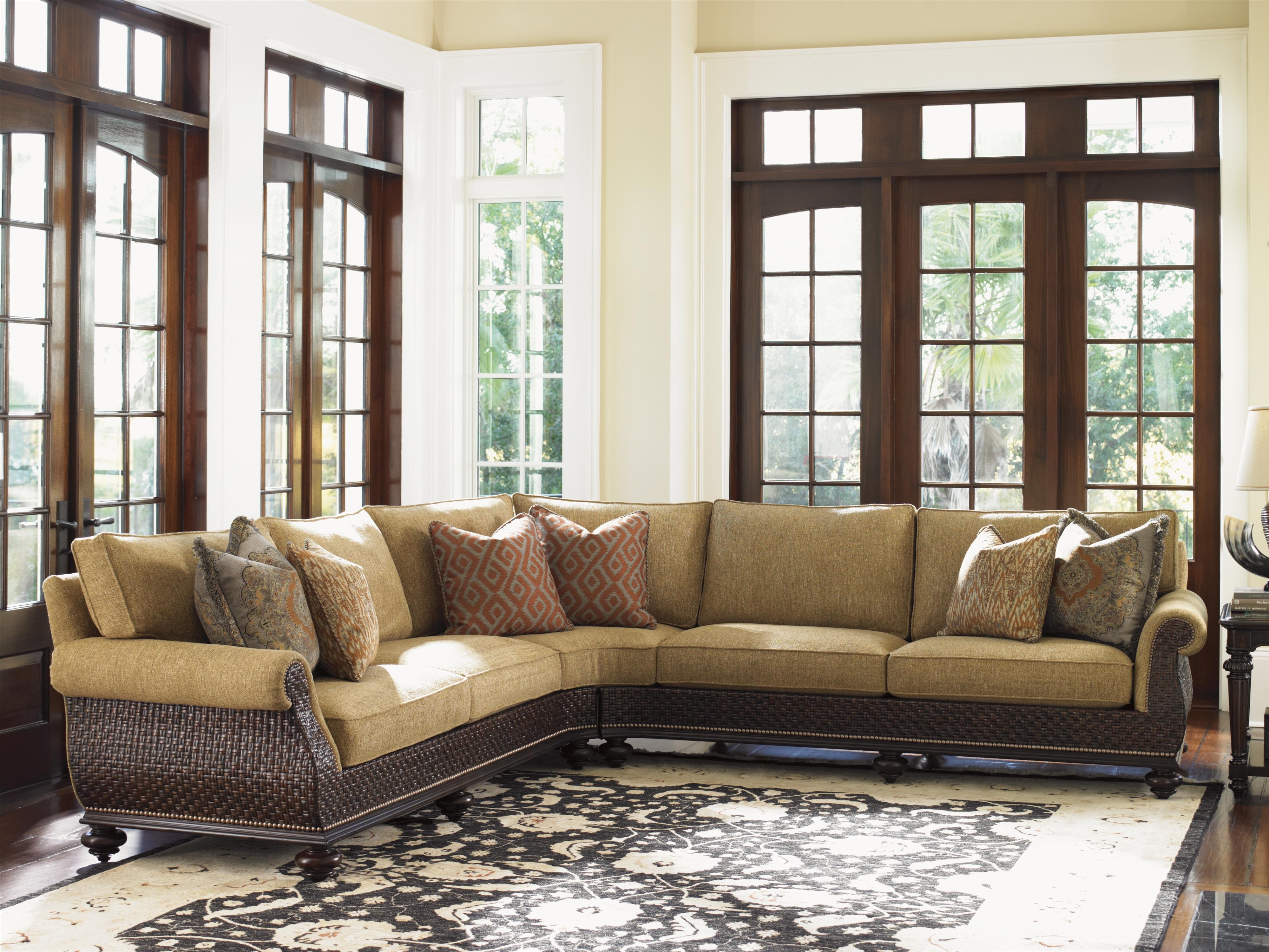 Tommy Bahama Home Island Traditions Westbury Sectional Sofa With In Hawaii Sectional Sofas (Photo 1 of 10)