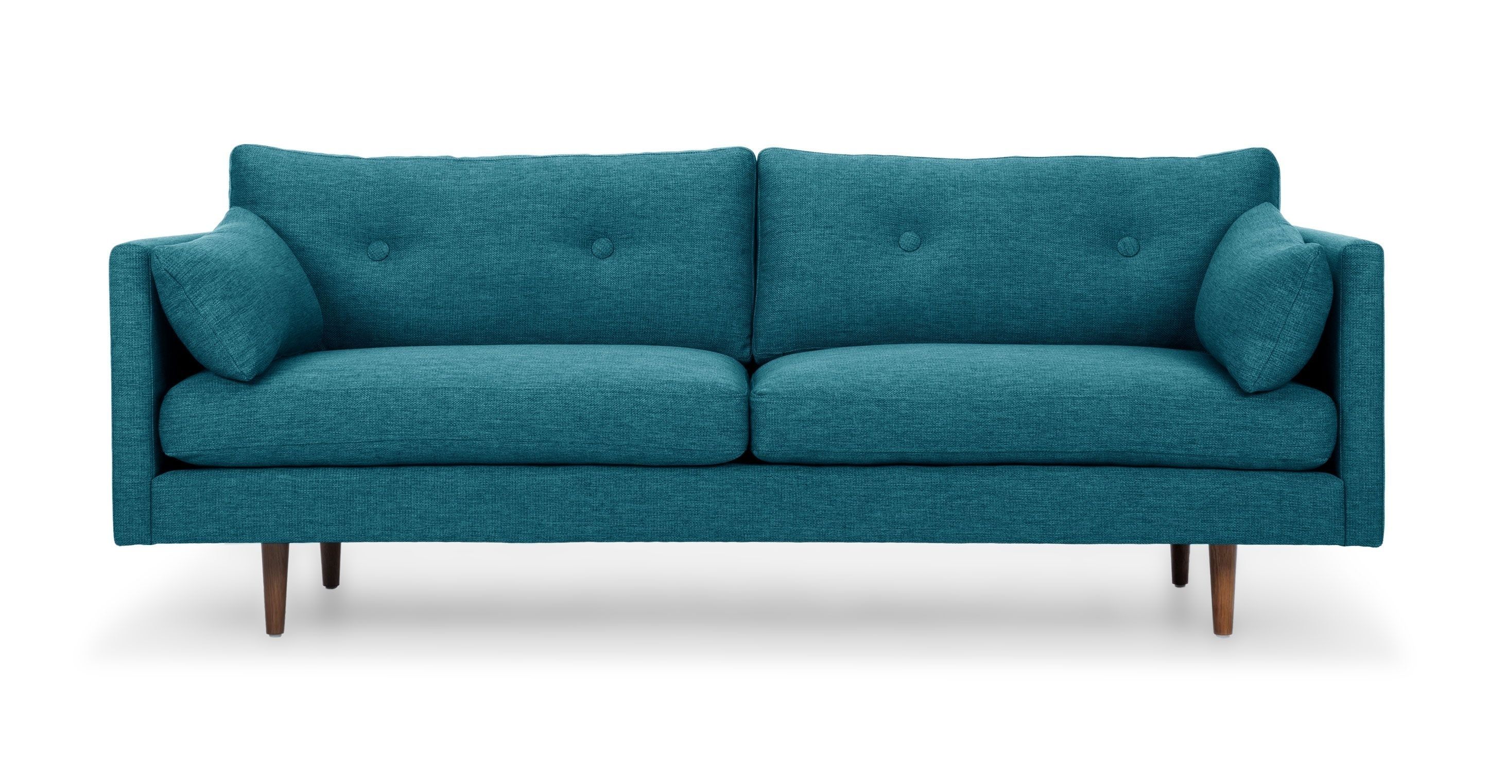 Turquoise Tufted Sofa, 3 Seat, Solid Wood Legs | Article Anton Intended For Turquoise Sofas (View 9 of 10)