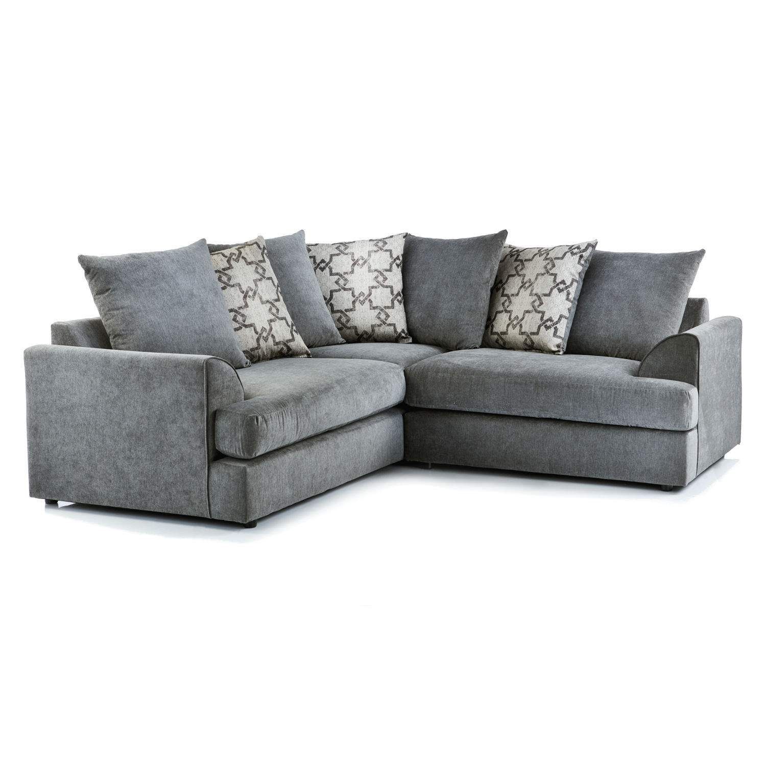 Washington Fabric Corner Sofa In Charcoal | Just Sit On It Inside Fabric Corner Sofas (View 4 of 10)
