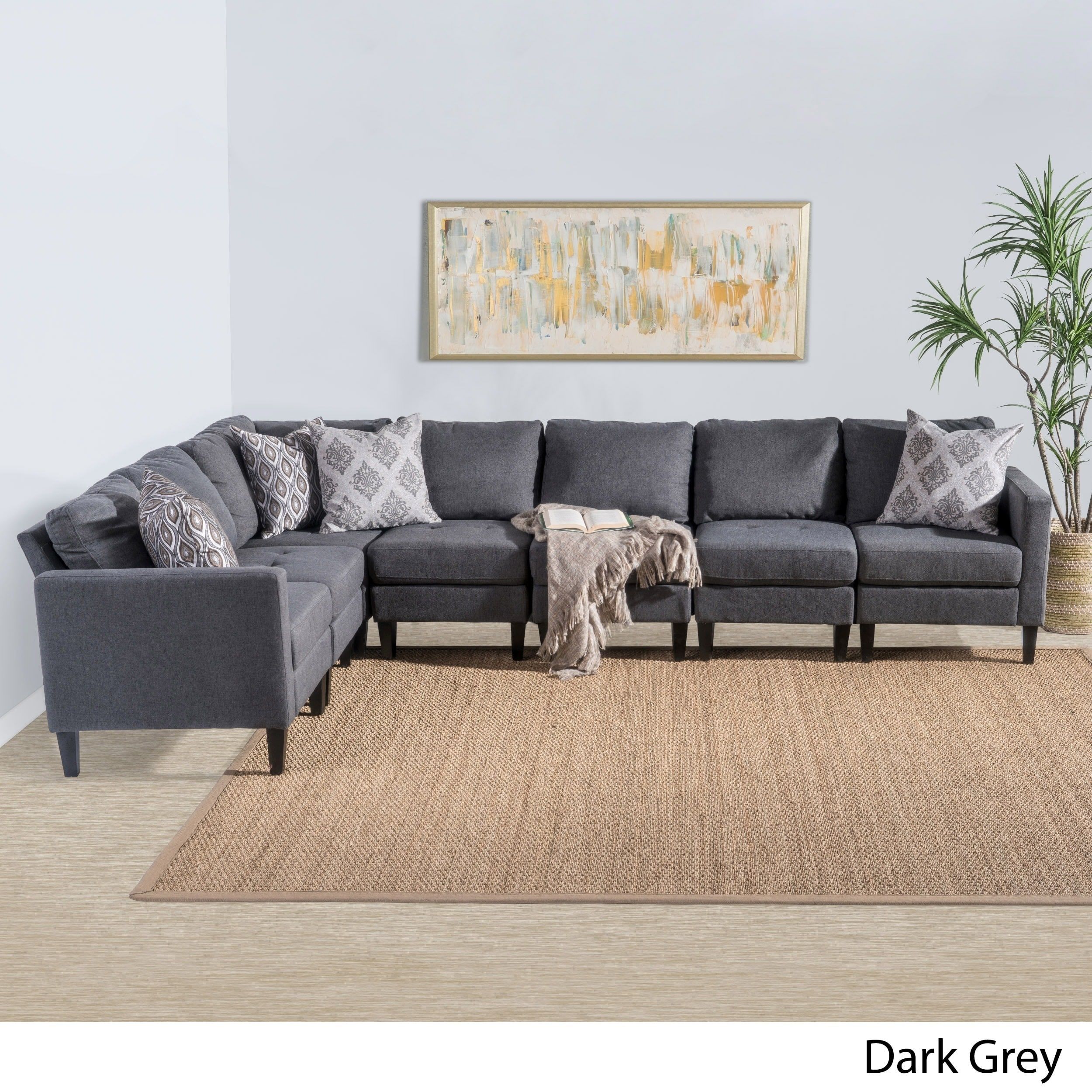 Zahra 7 Piece Fabric Sectional Sofa Setchristopher Knight Home Throughout Fabric Sectional Sofas (Photo 8 of 10)