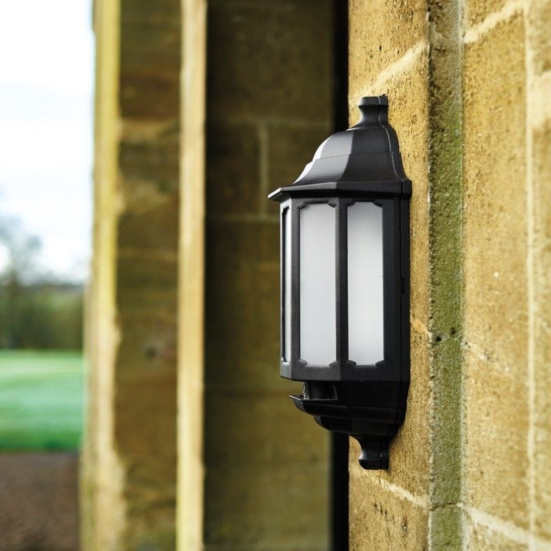 Asd Led Half Lantern Outdoor Wall Light With Dusk To Dawn Sensor Inside Dusk To Dawn Led Outdoor Wall Lights (View 6 of 10)