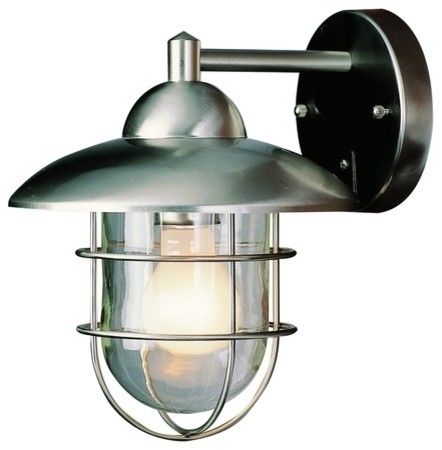 Bel Air Lighting Stainless Steel Outdoor Wall Light Lowes With Wall Inside Outdoor Wall Lighting At Lowes (Photo 1 of 10)