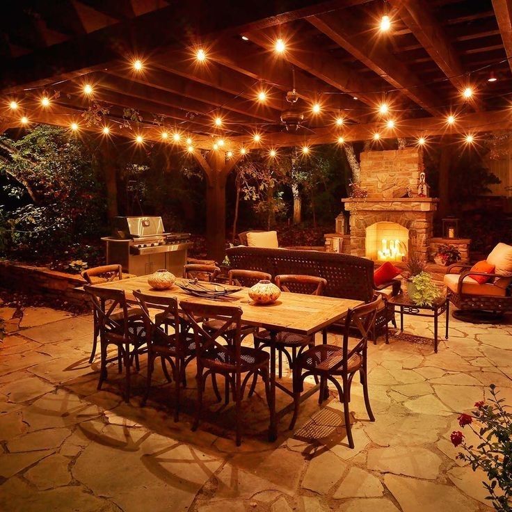 Cafe Bistro Lights: Ooh La La | Backyard Pergola, Pergolas And Backyard In Hanging Outdoor Cafe Lights (Photo 2 of 10)