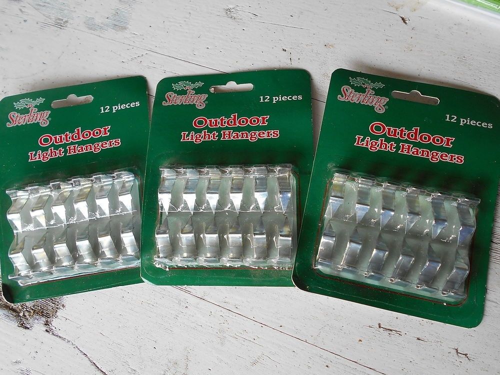 Christmas Light Hangers Hooks Holders Gutters Outdoor Clips Sterling In Outdoor Lights Hanging Clips (Photo 1 of 10)