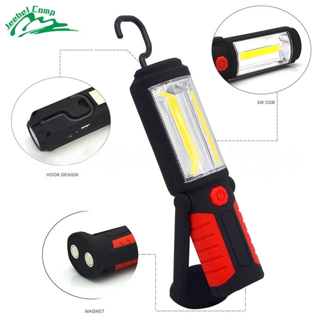 Cob Led Flashlight Magnetic Work Light 360 Degree Stand Hanging Within Outdoor Hanging Work Lights (Photo 1 of 10)