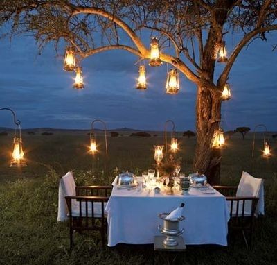 Creative Lighting Ideas For Your Dinner Party Outdoor Dinner Outdoor Throughout Outdoor Hanging Lanterns For Trees (View 1 of 10)