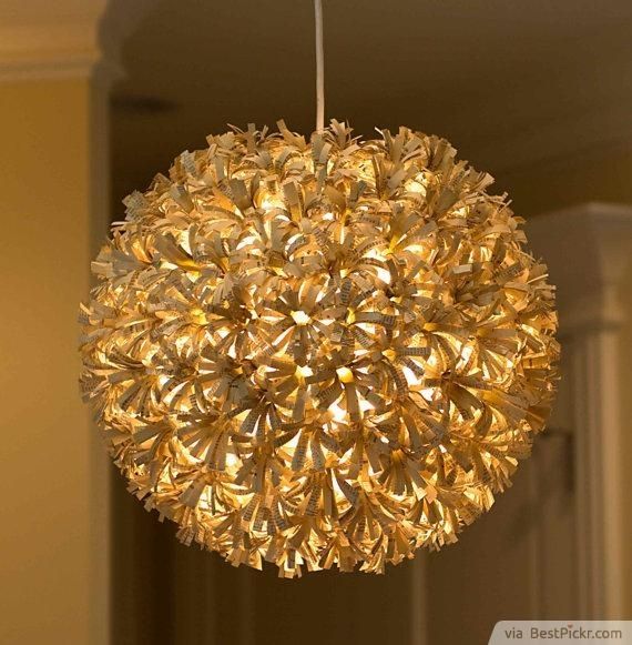 Custom Recycled Paper Pendant Globe Light ❥❥❥ Http://bestpickr With Outdoor Hanging Orb Lights (Photo 10 of 10)