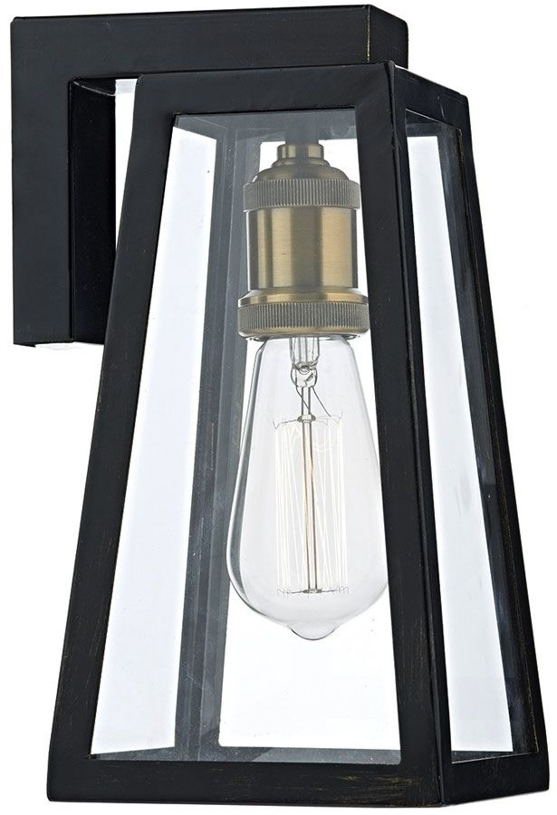 Dar Duval Traditional 1 Lamp Outdoor Wall Light Black Duv1522 Pertaining To Traditional Outdoor Wall Lights (View 8 of 10)