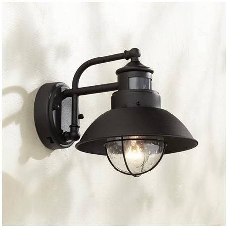 Fallbrook 9"h Black Dusk To Dawn Motion Sensor Outdoor Light | Dusk Within Dusk To Dawn Led Outdoor Wall Lights (View 4 of 10)
