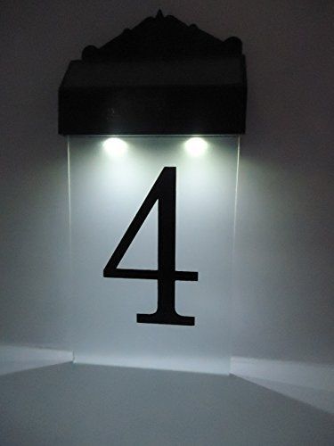 Flurida Solar Powered Led House Number Wall Light | Light Fixtures Regarding Outdoor Led Wall Lights For House Sign With Door Number (View 5 of 10)