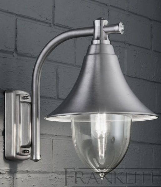 Franklite Ext6589 Lorenz Exterior Wall Lantern In Silver Grey From In Grey Outdoor Wall Lights (Photo 6 of 10)