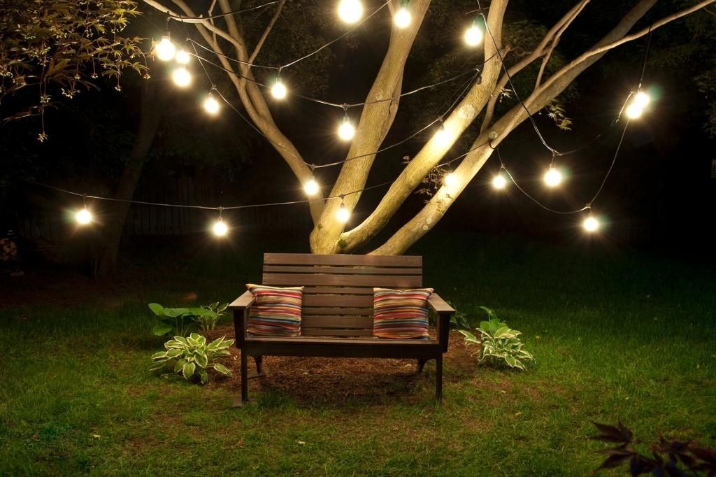 Hanging Lights On Large Outdoor Tree – Outdoor Designs Regarding Outdoor Hanging String Light Bulbs (Photo 5 of 10)