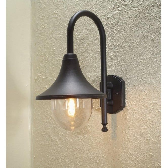 Konstsmide Bari Outdoor Wall Light In Black Finish – Lighting Type With Regard To Outdoor Wall Lights In Black (View 7 of 10)