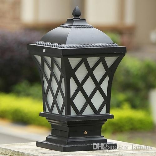 Led Outdoor Post Lamps Bronze Antique Black Gridding Wall Light With Outdoor Wall And Post Lighting (Photo 1 of 10)