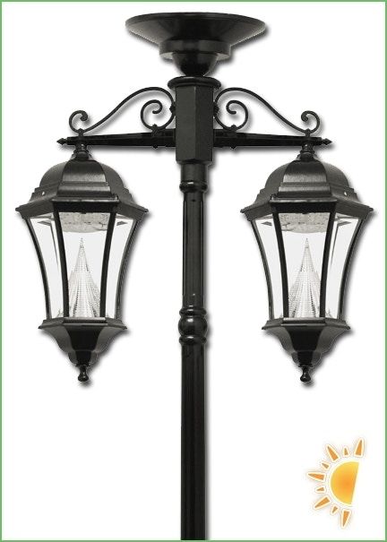 Lighting ~ Solar Outdoor Lamp Post Solar Lantern Post Lights Solar Regarding Outdoor Hanging Post Lights (View 6 of 10)