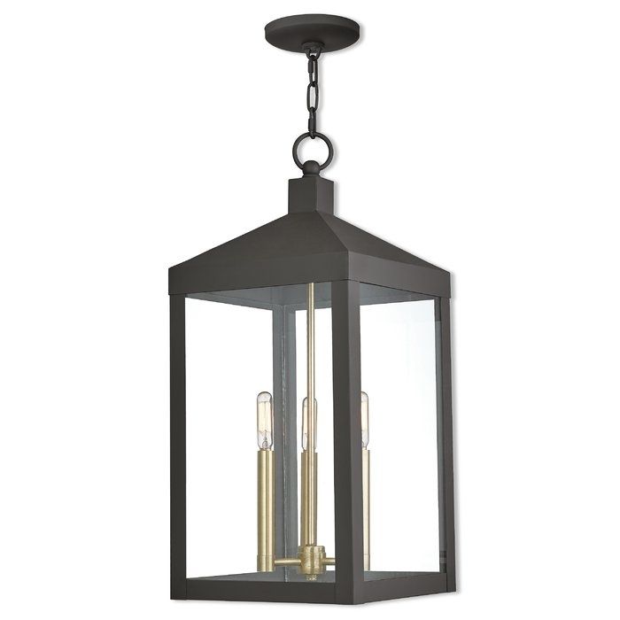 Mercury Row Demery 3 Light Led Outdoor Hanging Lantern & Reviews Intended For Led Outdoor Hanging Lanterns (View 3 of 10)