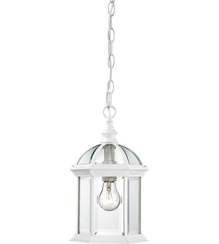 Nuvo 60/4977 Boxwood 1 Light 8 Inch White Outdoor Hanging Lantern In White Outdoor Hanging Lanterns (Photo 9 of 10)