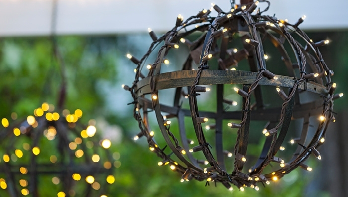 Outdoor Globe Lights Throughout Outdoor Hanging Basket Lights (Photo 1 of 10)