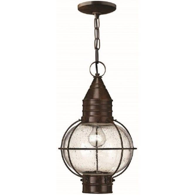 Outdoor Hanging Lantern In Bronze Finish, Porch Light On Chain, Ip44 With Hanging Outdoor Onion Lights (Photo 4 of 10)