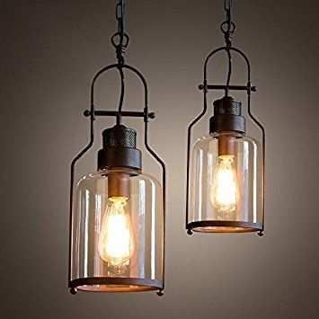 Outdoor Hanging Lights Amazon Fresh Industrial 1 Light Rust Metal With Regard To Outdoor Hanging Lanterns At Amazon (Photo 8 of 10)