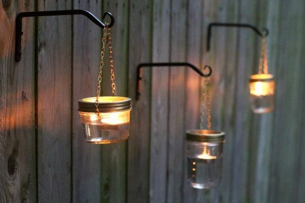 Outdoor Hanging Lights Using Mason Jars Tutorial | Mason Jar Intended For Outdoor Hanging Mason Jar Lights (View 10 of 10)