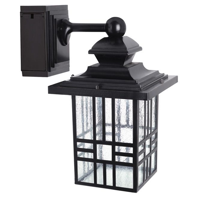 Outdoor Lighting: New Outdoor Light With Plug Outlet Outdoor Wall For Outdoor Wall Lights With Plug (View 1 of 10)