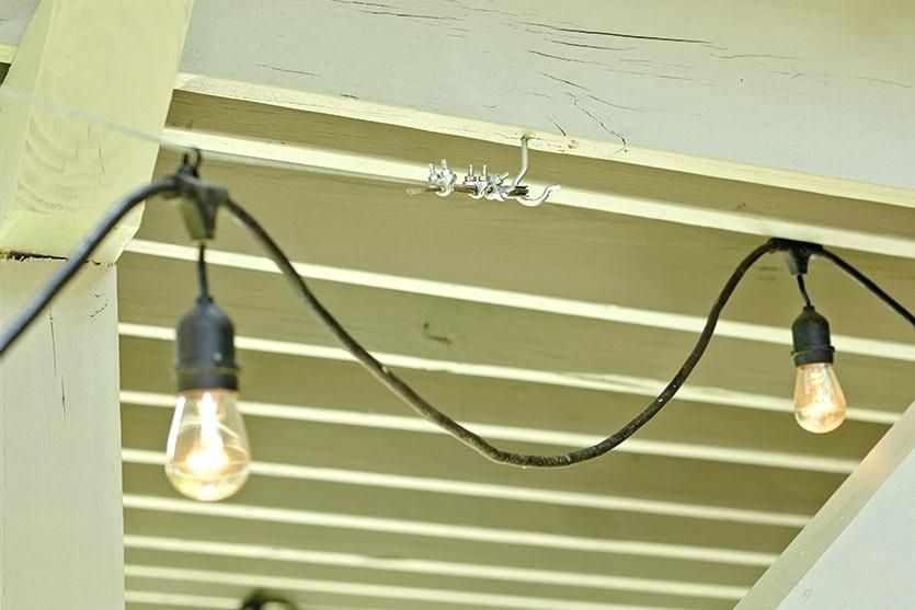 Outside Hanging String Lights Perfect Patio Hooks Type Outdoors For Outdoor Hooks For Hanging Lights (Photo 1 of 10)