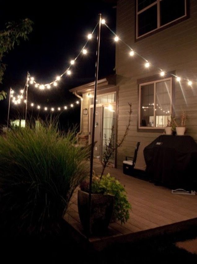Pinsusage On Outdoors | Pinterest | Outdoor Projects, Backyard Regarding Pole Hanging Outdoor Lights (Photo 1 of 10)