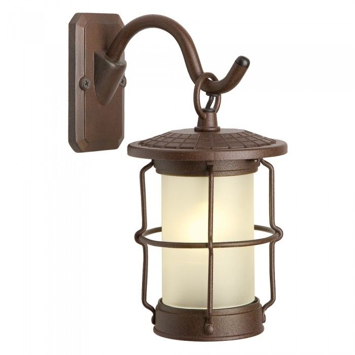 Plug & Play Callisto Led Rusty Brown Outdoor Garden Lantern Wall With Outdoor Wall Lights With Plug (View 6 of 10)