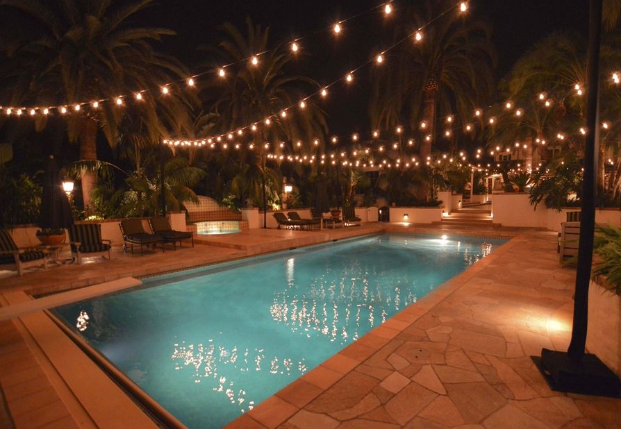 Pool Outdoor String Lights Appealing Garden Intended For Outside In Outdoor Hanging String Lanterns (View 2 of 10)