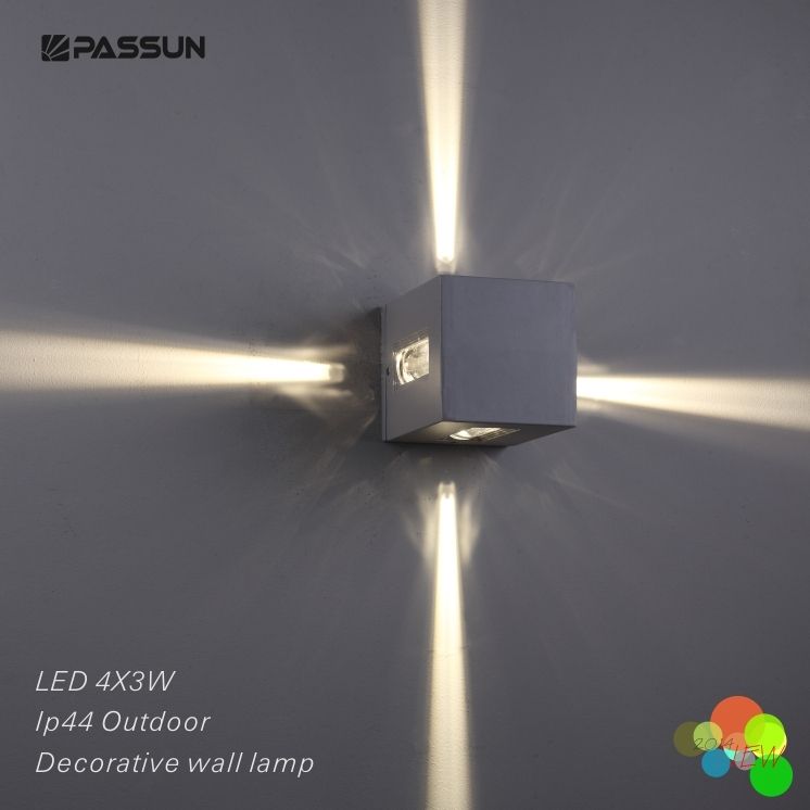 Round Shape Lamp Four Way Light Led Outdoor Wall Light – Buy Round Pertaining To Outdoor Wall Led Lighting (Photo 6 of 10)