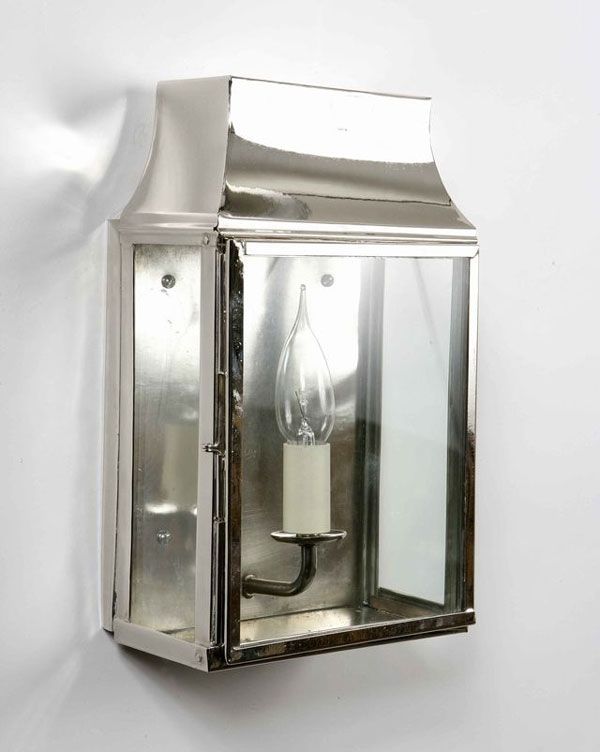 Strathmore Polished Nickel Outdoor Period Wall Lantern N462 Throughout Nickel Outdoor Wall Lighting (Photo 3 of 10)