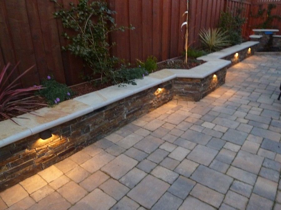 Sweet Walkway Patio With Wall | Backyard Ideas | Pinterest | Walls With Outdoor Wall Patio Lighting (View 3 of 10)