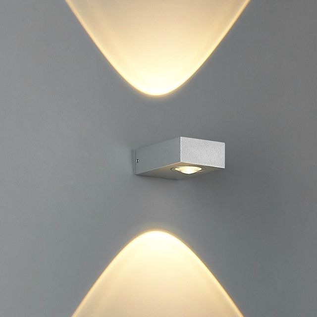 Up And Down Side Lighting 6w Led Wall Lamp Modern Compact Size Two In Quality Outdoor Wall Lighting (View 10 of 10)