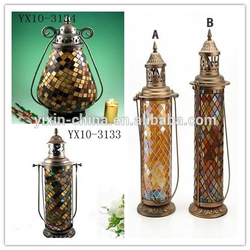 Wedding Decor Glass Mosaic Moroccan Tea Light Candle Hanging Within Hanging Outdoor Tea Light Lanterns (Photo 4 of 10)