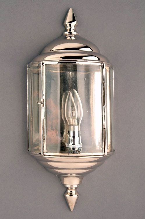 Wentworth Art Deco Style Polished Nickel Outdoor Wall Lantern N473 With Nickel Outdoor Wall Lighting (View 2 of 10)