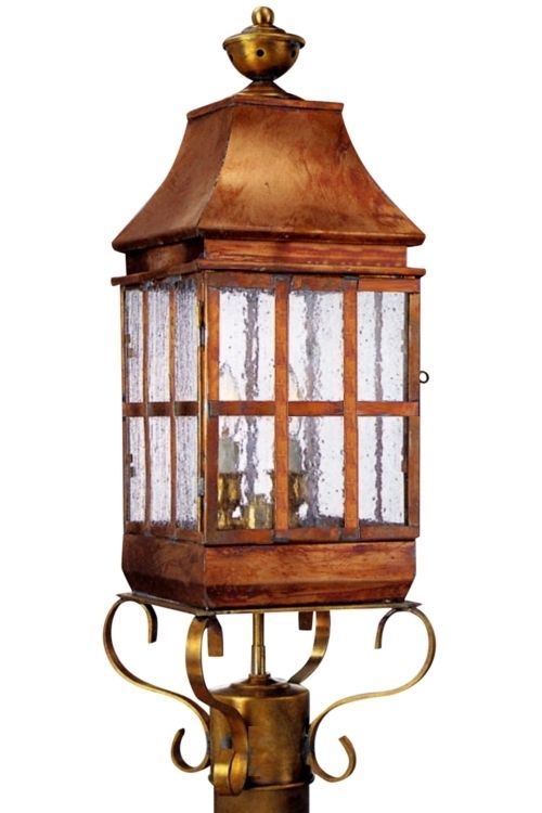 Weston Handmade Copper Lantern Post Light Head For Sale Throughout Outdoor Hanging Post Lights (Photo 10 of 10)