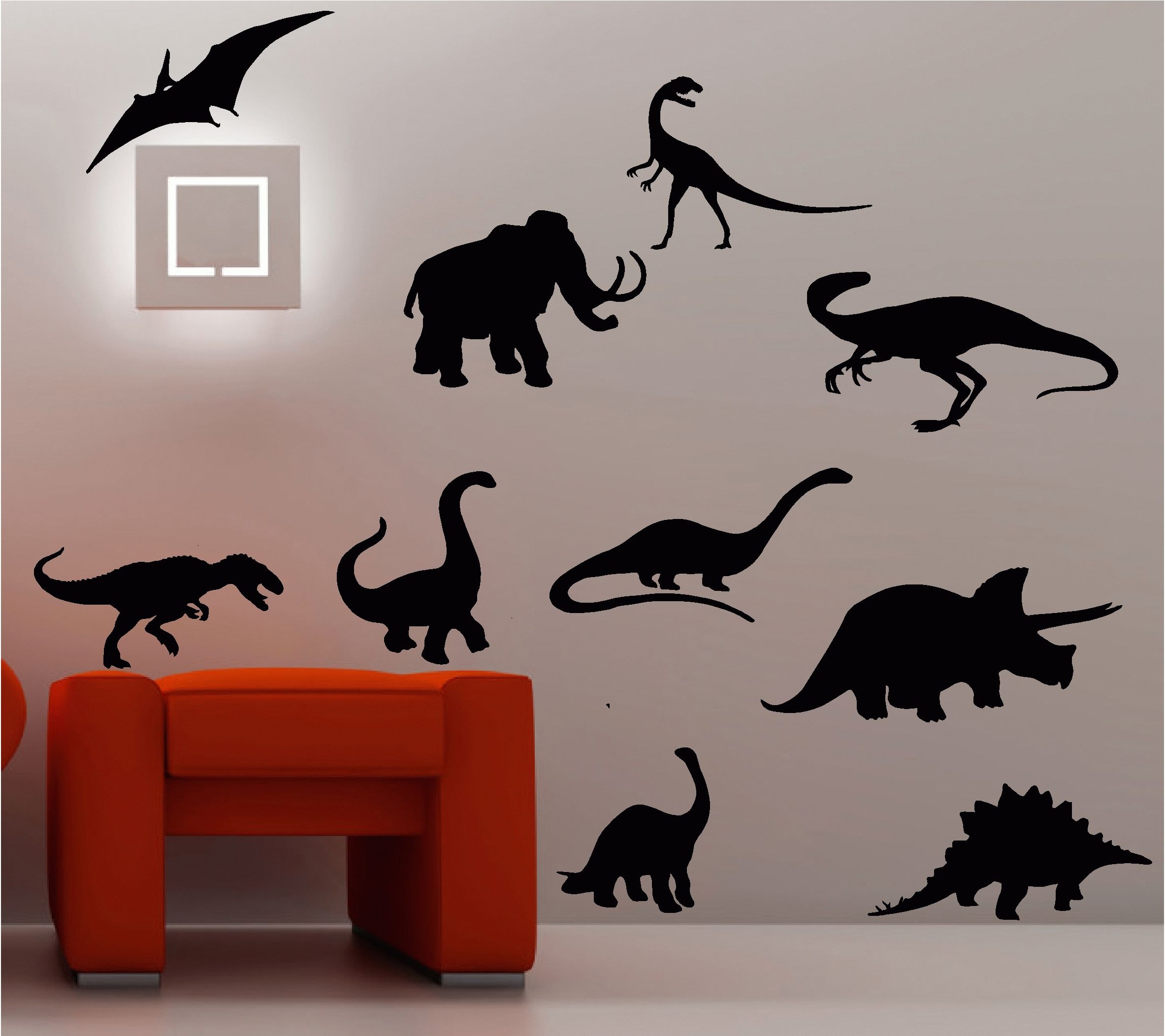 10x Dinosaurs Wall Art Sticker Vinyl Quote Car Bedroom Kids In Dinosaur Wall Art (View 12 of 20)