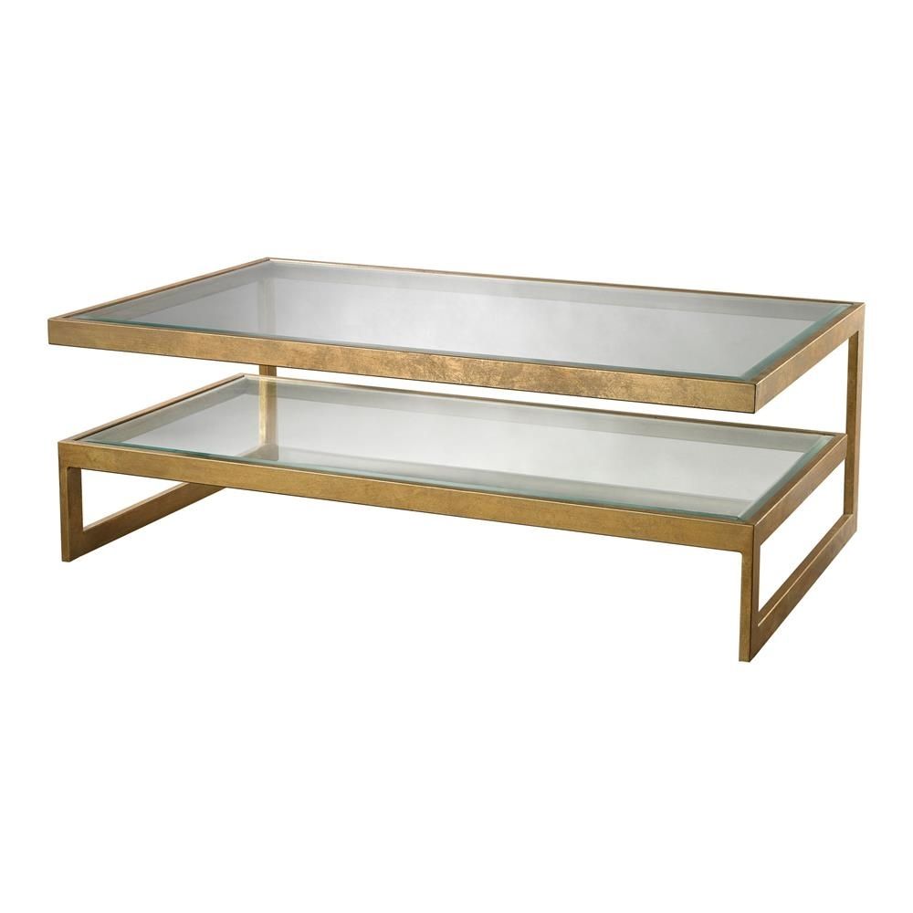 114 143 – Dimond Homeelk 114 143 Gold Leaf Key Coffee Table In Intended For Gold Leaf Collection Coffee Tables (View 23 of 30)