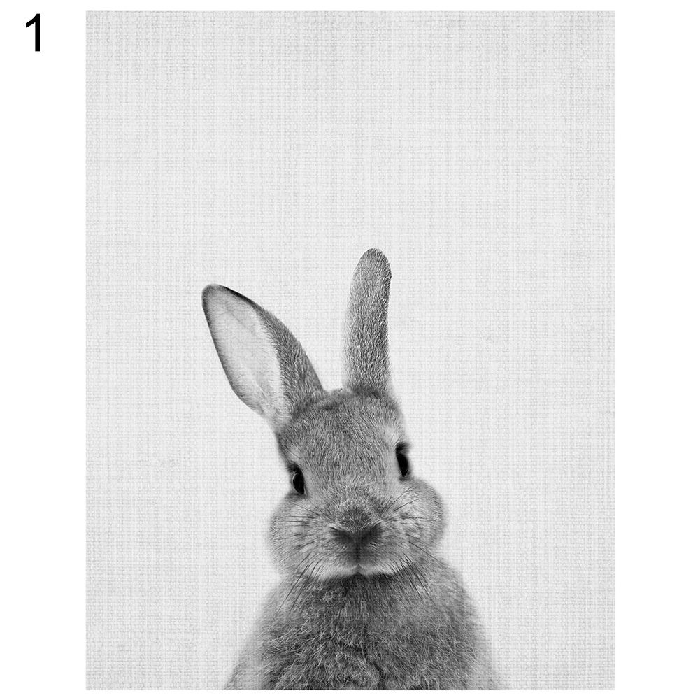 1set Rabbit Tail Canvas Art Print Poster Bunny Canvas Painting Intended For Bunny Wall Art (View 16 of 20)
