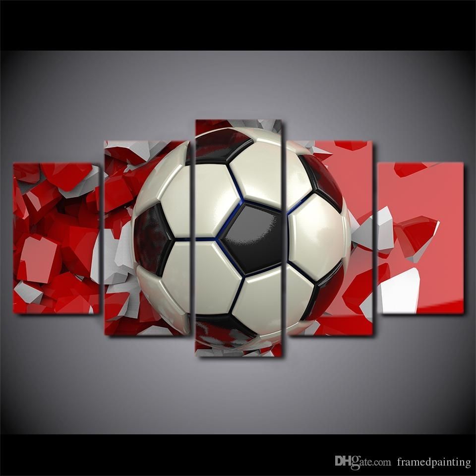 2018 Hd Printed Canvas Art Soccer Painting Wall Pictures For Living Inside Soccer Wall Art (View 12 of 20)