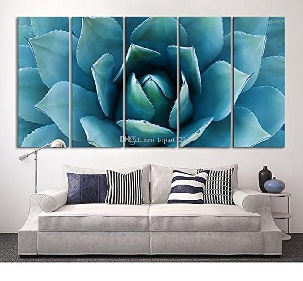 2018 Large Wall Art Blue Agave Canvas Prints Agave Flower Large Art Within Canvas Wall Art (View 6 of 20)