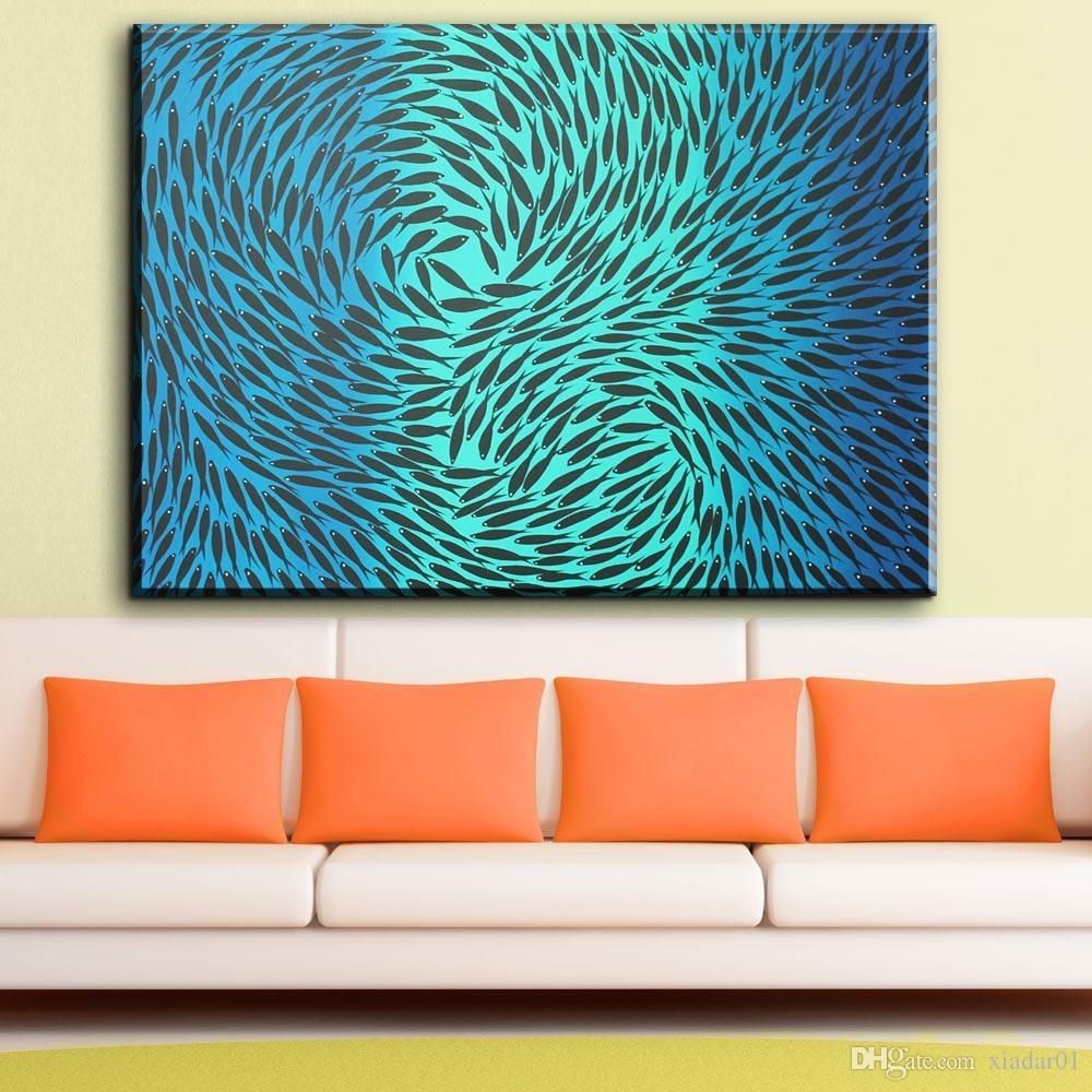2018 Zz1861 Creative Canvas Wall Art Modern Abstract Fish Canvas With Wall Canvas Art (View 6 of 20)