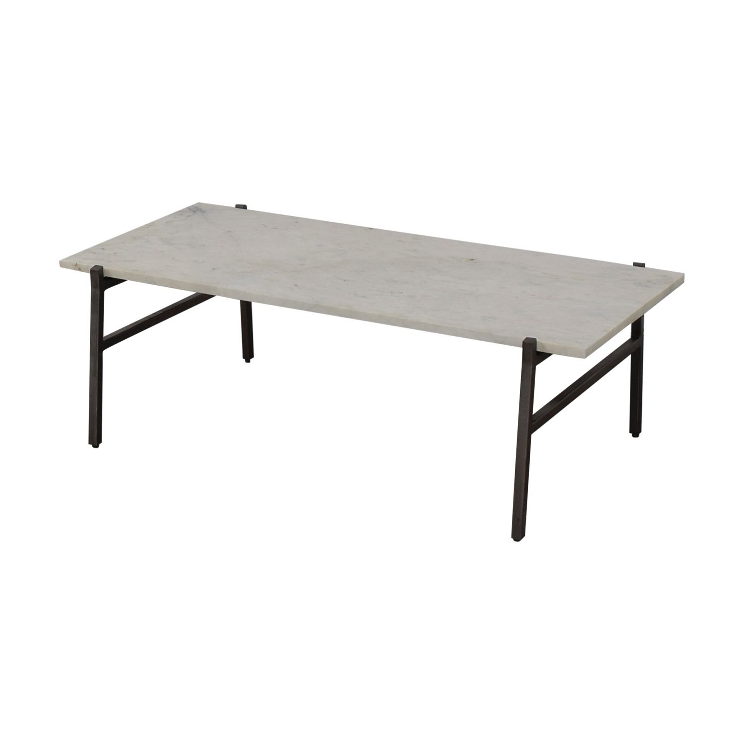 24% Off – Cb2 Cb2 Slab Small Marble Coffee Table With Antiqued Regarding Slab Small Marble Coffee Tables With Antiqued Silver Base (View 4 of 30)