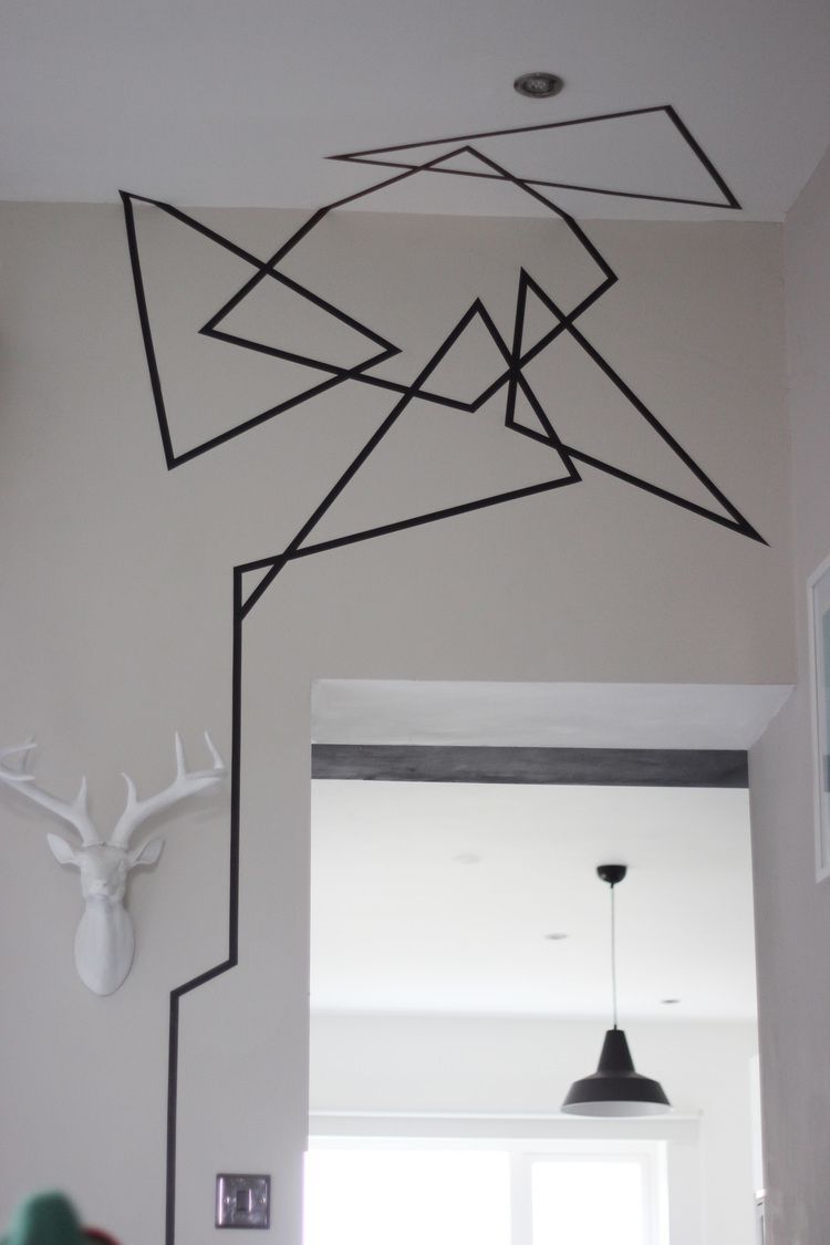 40 Diy Apartment Decorating Ideas On A Budget | Graphic – Mountains With Regard To Washi Tape Wall Art (View 5 of 20)